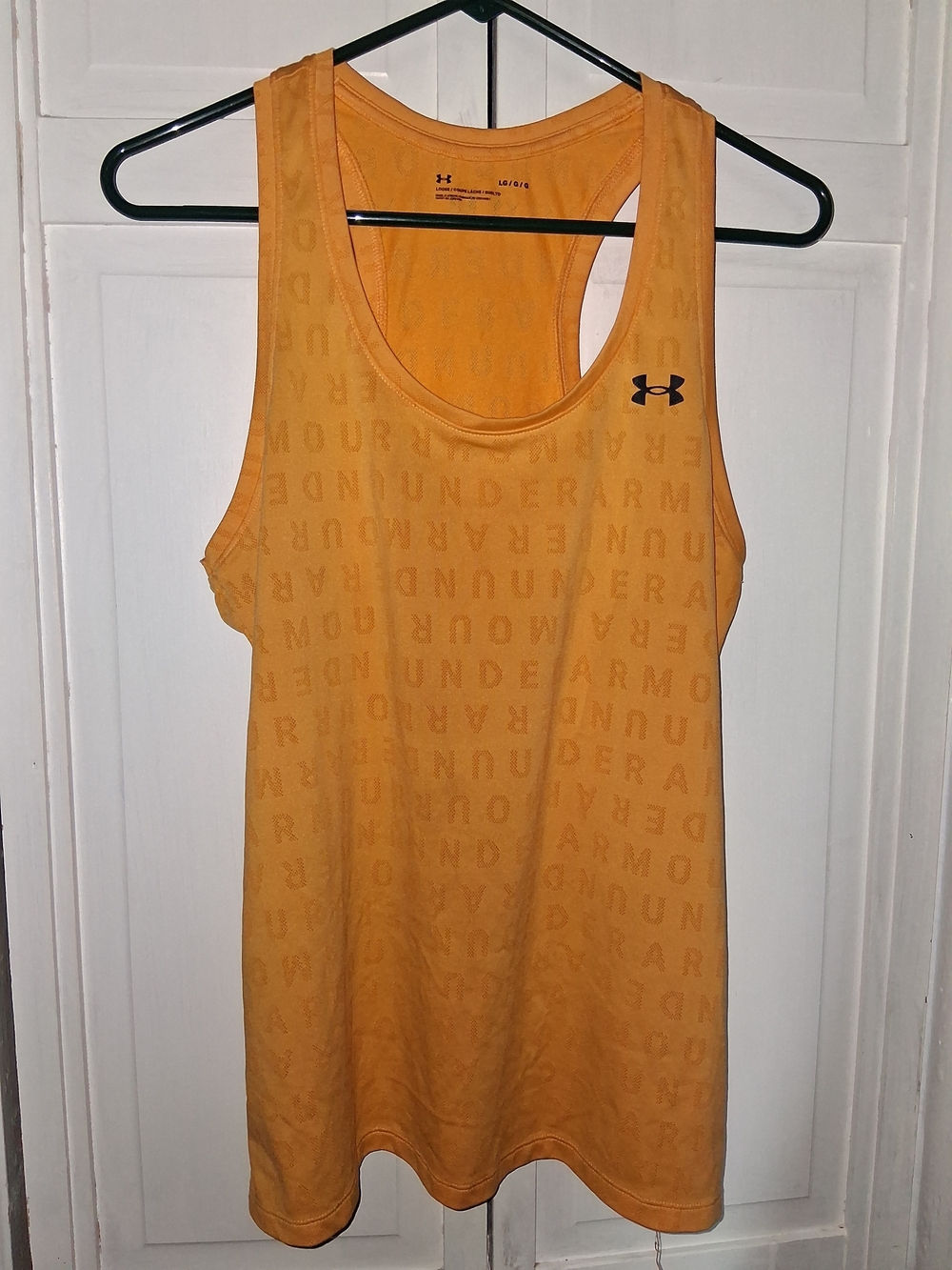 Under Armour Yellow-Orange Logo Racerback Tank